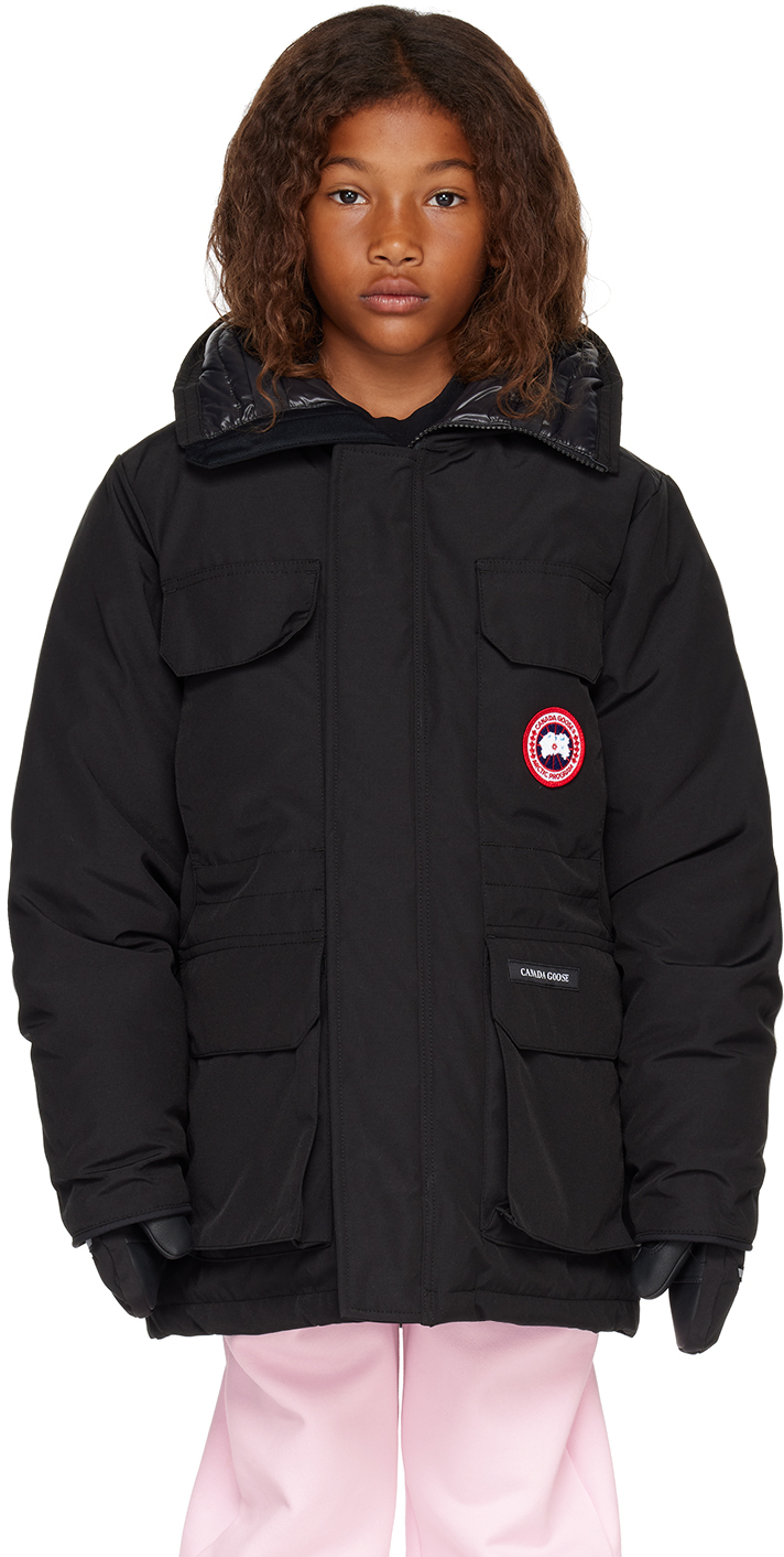 CANADA GOOSE KIDS BLACK EXPEDITION DOWN JACKET