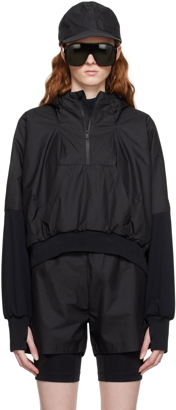 Black Paneled Hoodie