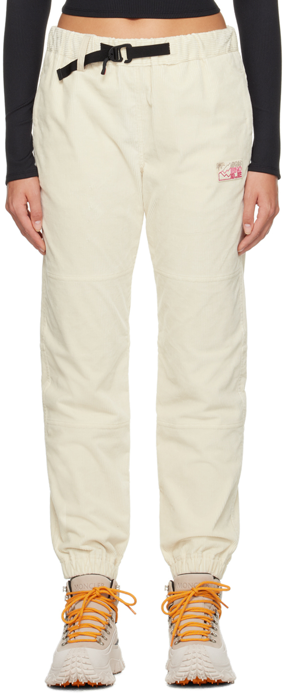 Shop Moncler White Elasticized Lounge Pants In 35 White