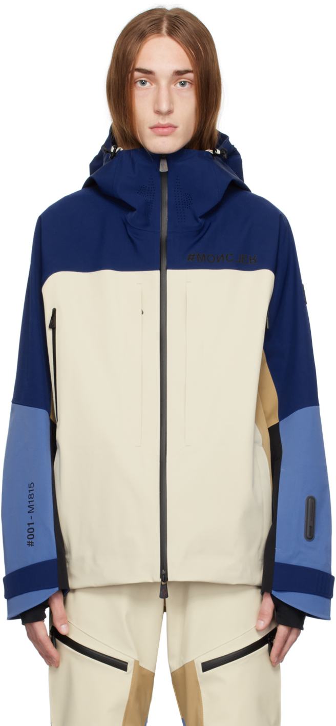 Moncler Brizon Colorblocked Ski Jacket In Multicoloured