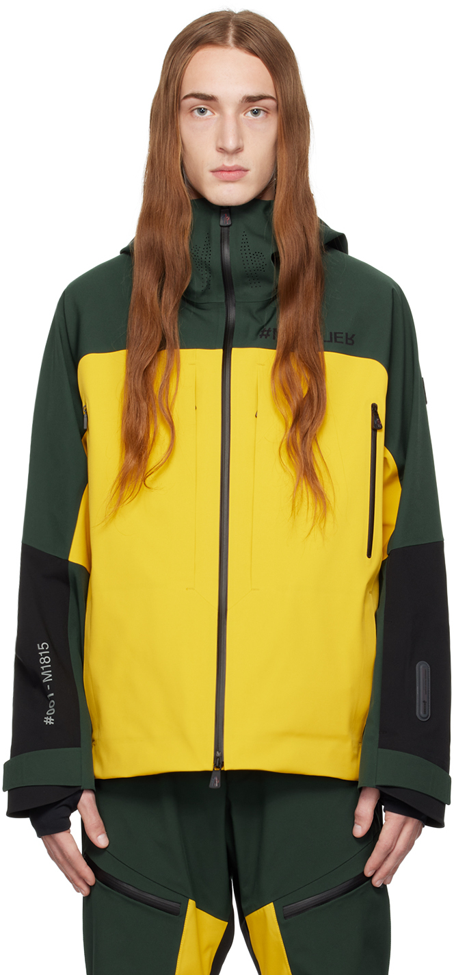 Shop Moncler Yellow & Green Brizon Jacket In P18 Yellow Green Bla