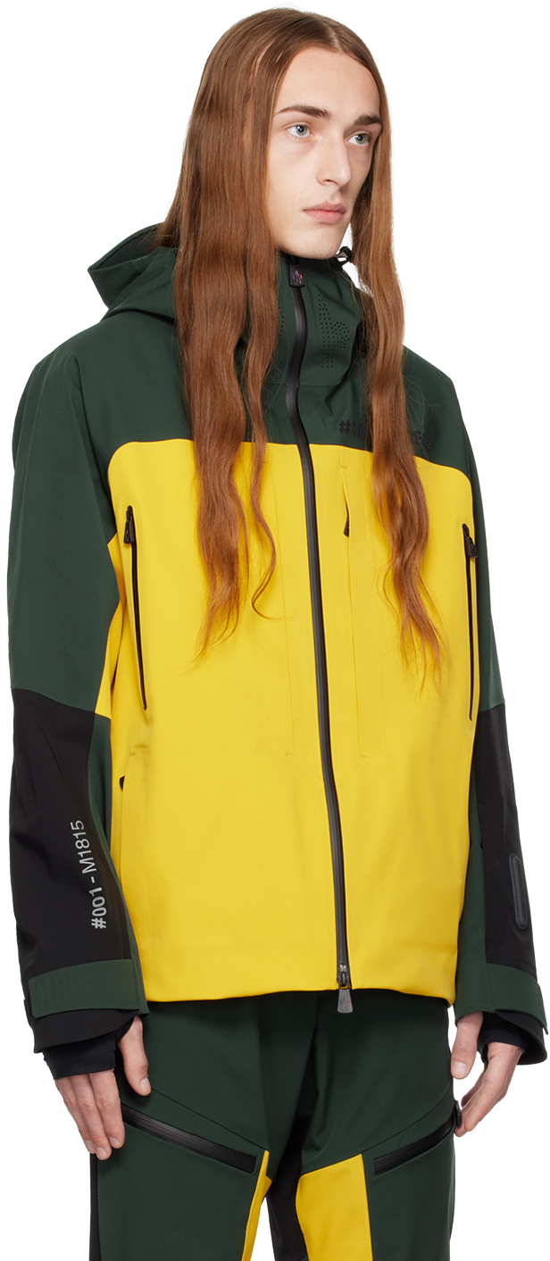Shop Moncler Yellow & Green Brizon Jacket In P18 Yellow Green Bla
