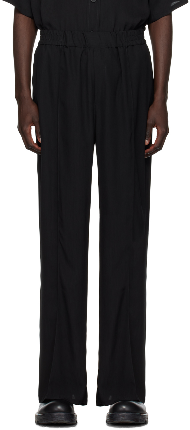 Black Oversized Loose Trousers by Han Kjobenhavn on Sale