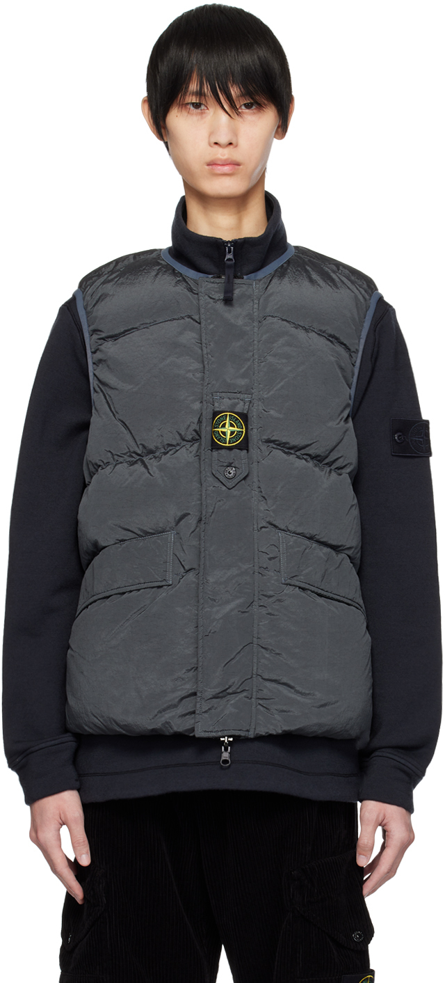 ありがとうございますstone island down vest ガーメントダイ ダウン 