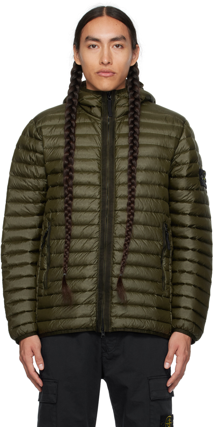 Stone Island Khaki Packable Down Jacket In V0058 Olive