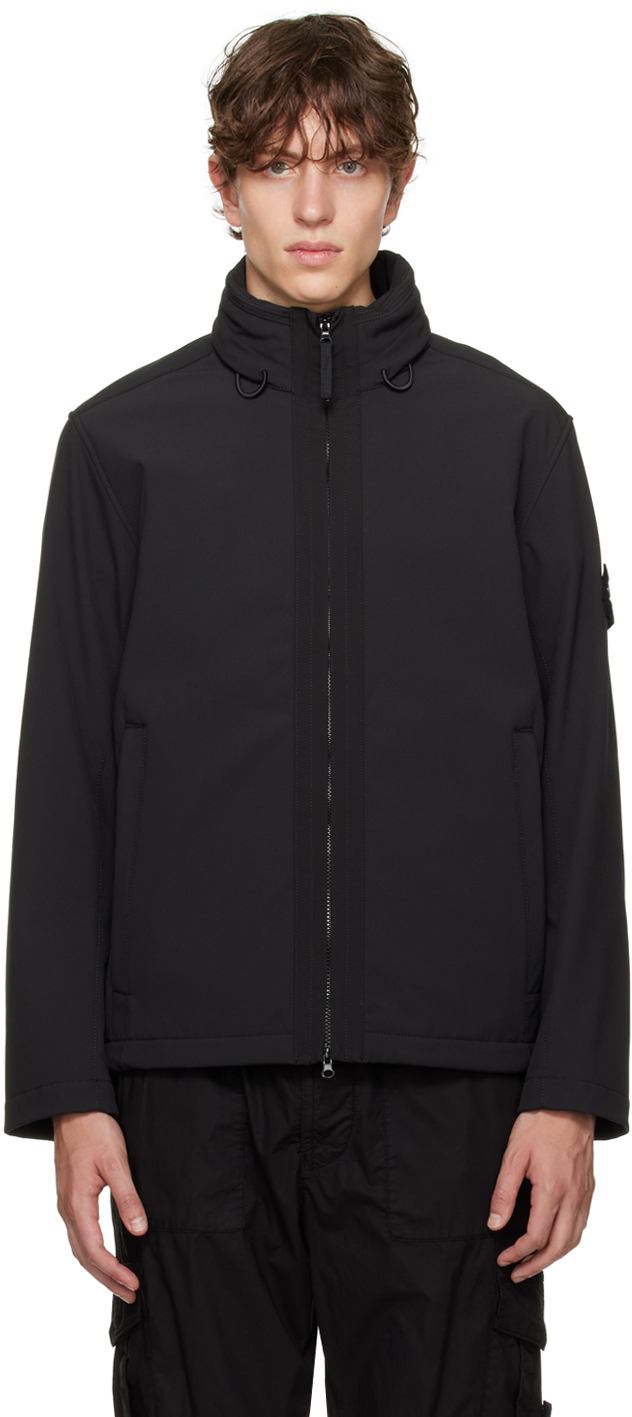 Black Water-Resistant Jacket by Stone Island on Sale