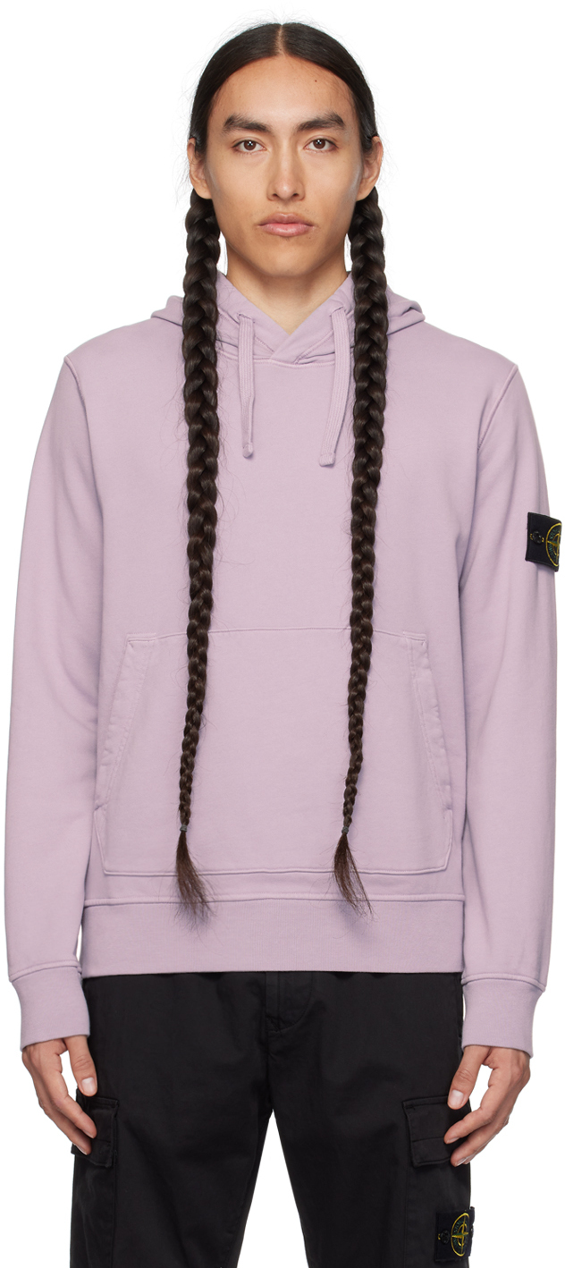 Stone Island Purple Patch Hoodie In V0047 Lavender