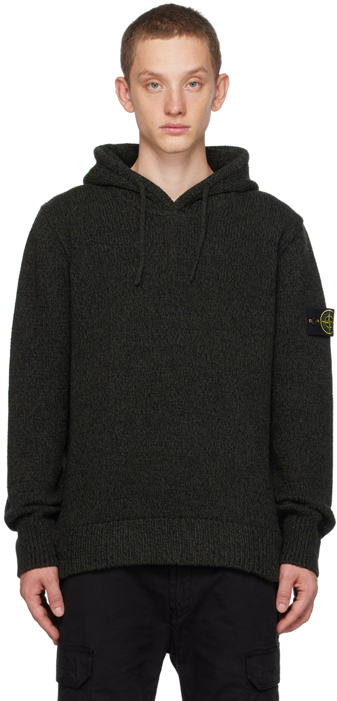 Khaki & Black Patch Hoodie