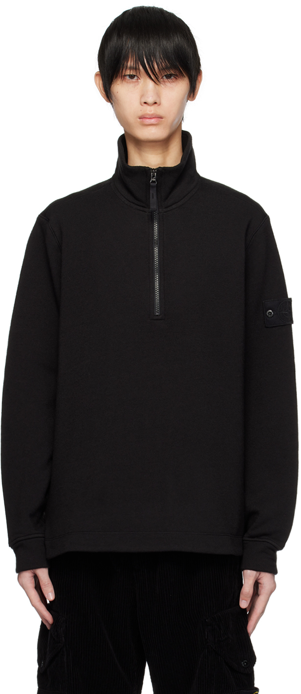 Stone Island Black Ghost Piece Sweatshirt In V0029 Black
