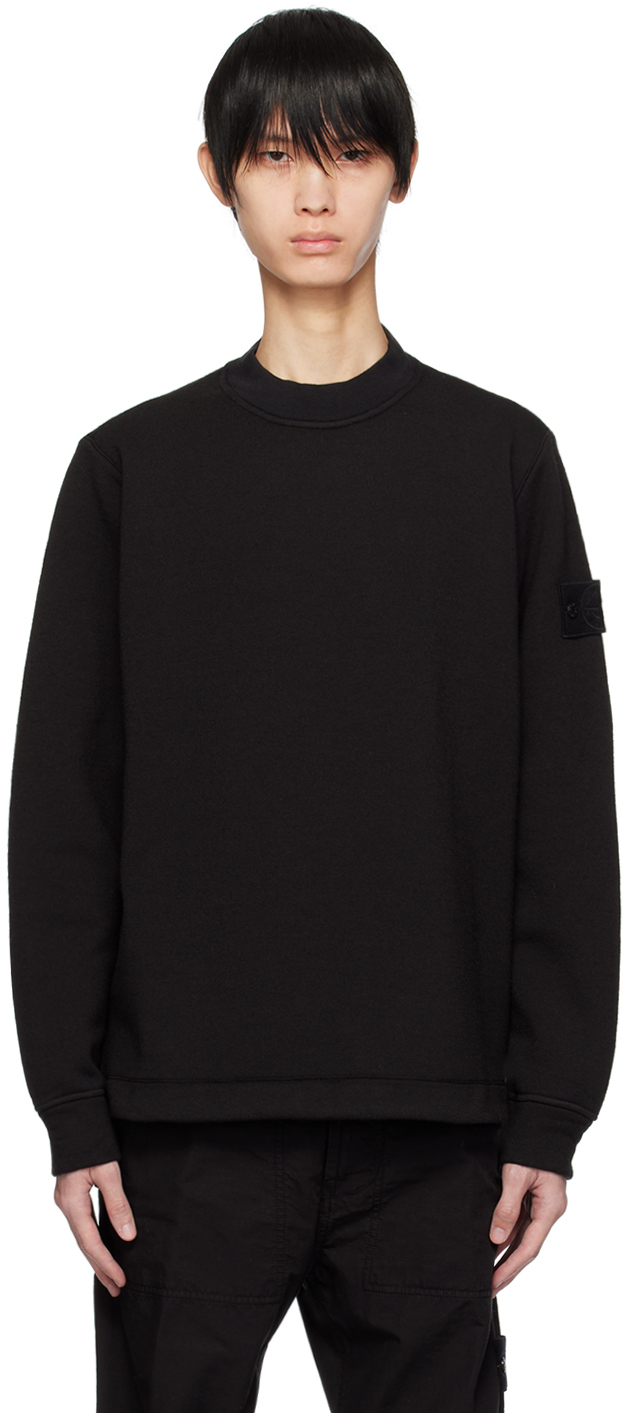 Stone Island Black Ghost Piece Sweatshirt In V0029 Black