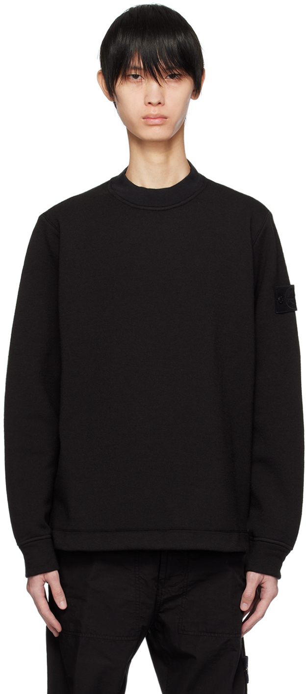 Stone Island: Black Ghost Piece Sweatshirt | SSENSE