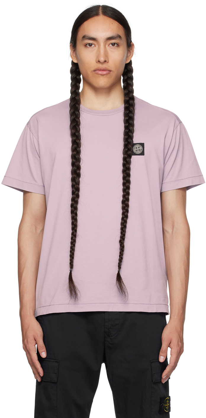 Stone Island Purple Patch T-shirt In V0047 Lavender