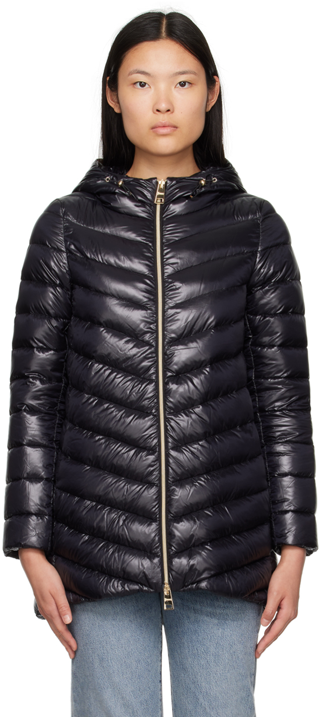 Herno Resort Hooded Down Jacket In 9300 Nero