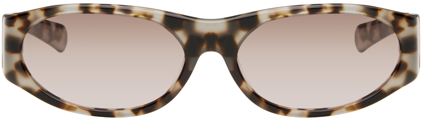 Flatlist Eyewear Tortoiseshell Eddie Kyu Sunglasses In Smoked Havana Vinatg