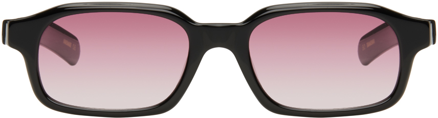 Flatlist Eyewear Black Hanky Sunglasses In Black/pink Gradient