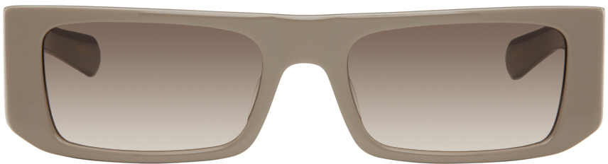 Flatlist Eyewear Grey Sp5der Edition Slug Sunglasses In Silver Mink/smoke Br