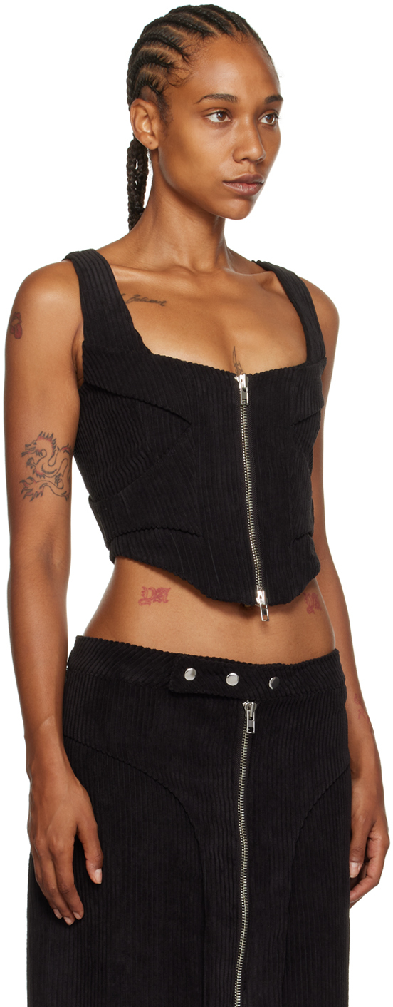 ECKHAUS LATTA BLACK PANELED TANK TOP