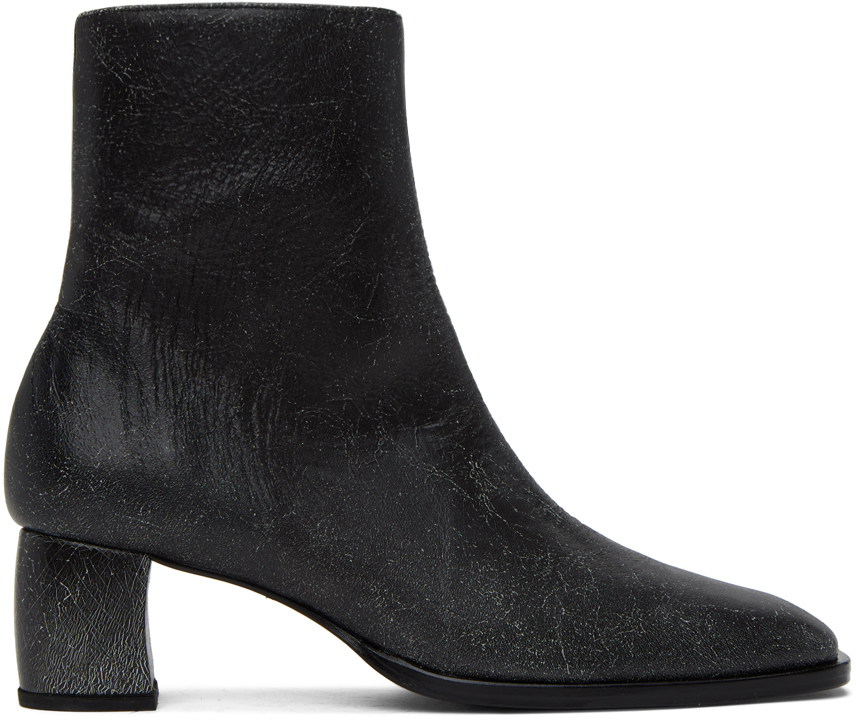 Black Bowed Ankle Boots