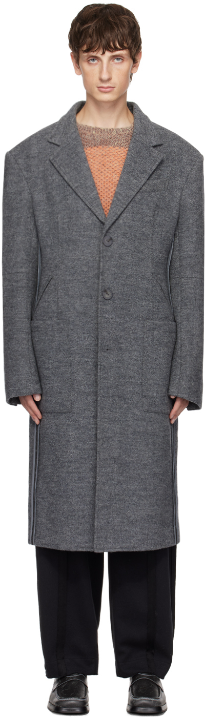 Gray Form Coat by Eckhaus Latta on Sale