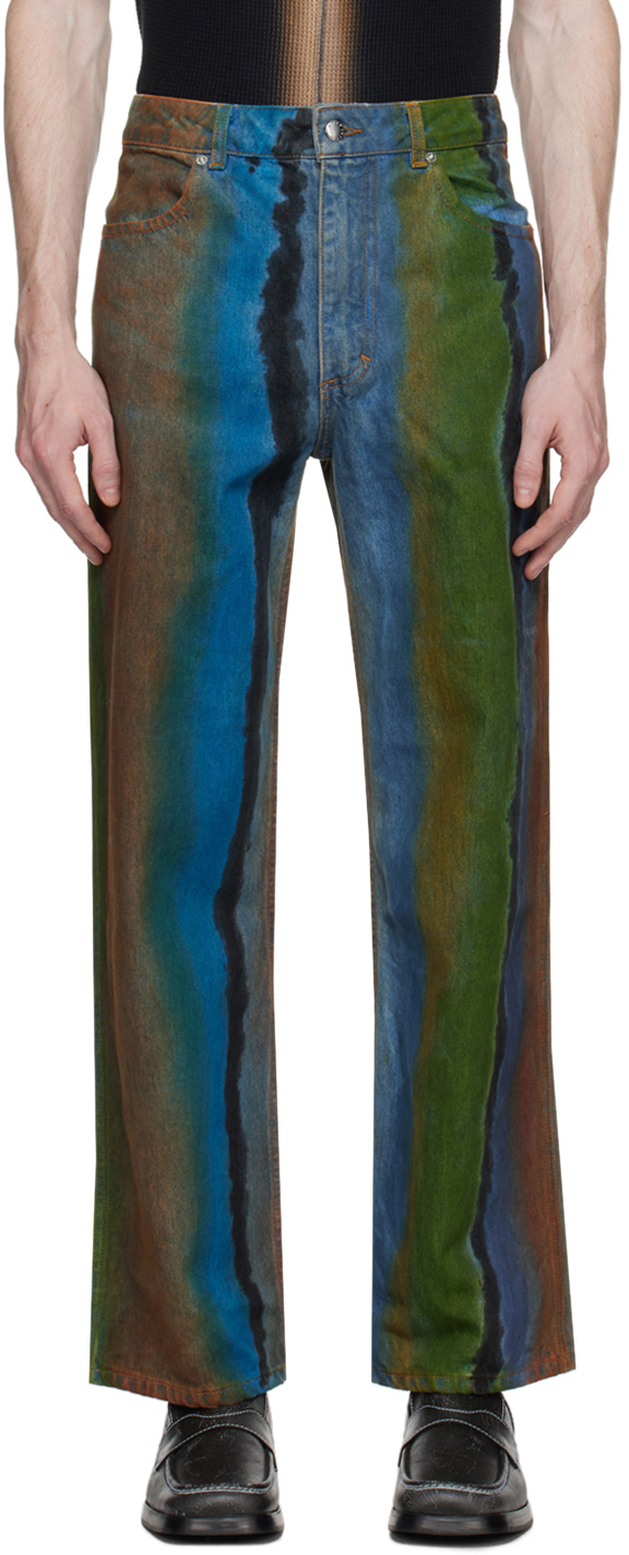 Multicolor Wide-Leg Jeans