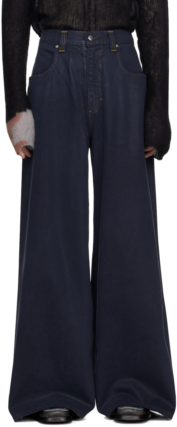 Indigo Wide-Leg Jeans by Eckhaus Latta on Sale