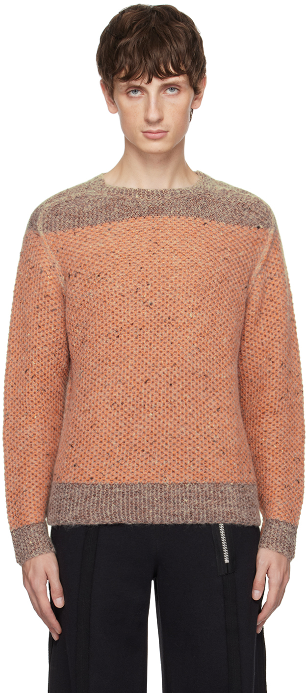 Shop Eckhaus Latta Orange Garden Sweater In Apricot