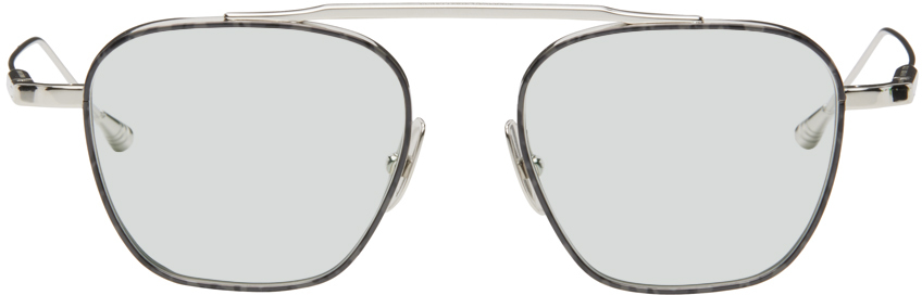 Lunetterie Générale SSENSE Exclusive Silver Spitfire Sunglasses