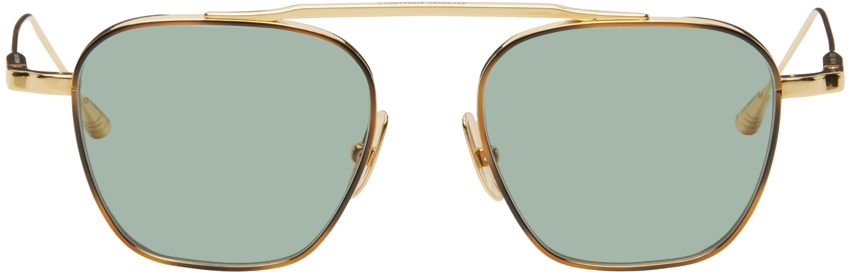 Lunetterie Générale SSENSE Exclusive Gold Spitfire Sunglasses