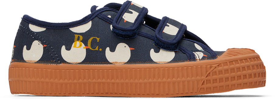 Bobo Choses Kids Navy Rubber Duck All Over Sneakers In 420 Navy Blue