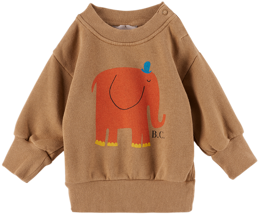 Bobo Choses Baby Brown 'the Elephant' Sweatshirt In 210 Light Brown