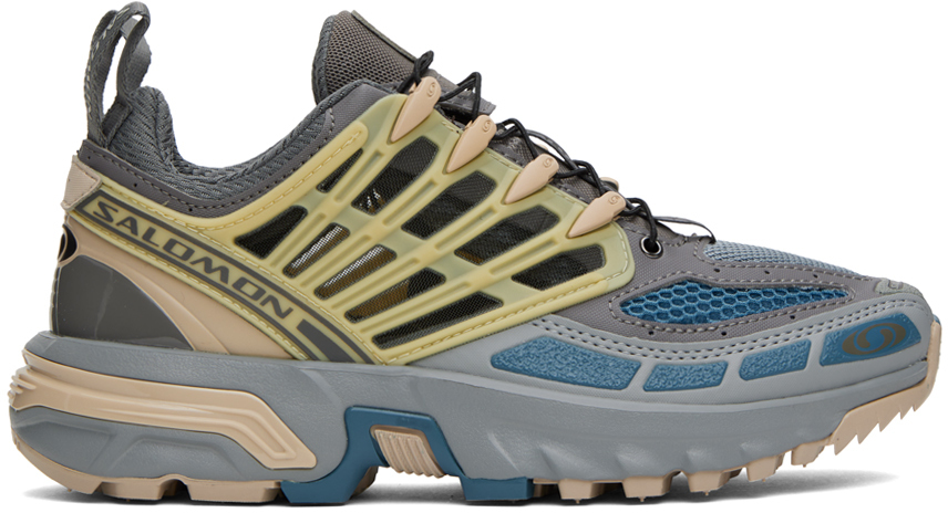 SALOMON GRAY & BLUE ACS PRO SNEAKERS