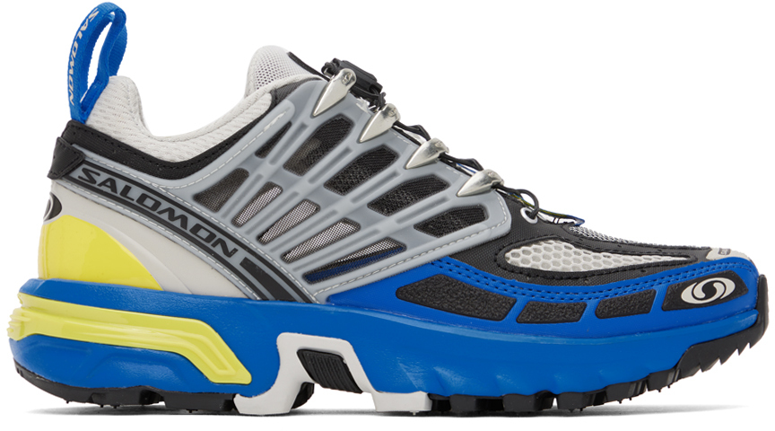 Shop Salomon Blue & Gray Acs Pro Sneakers In Lapis Blu/black/butt