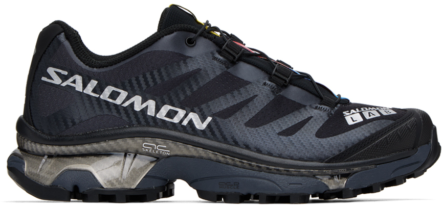 Salomon Black Xt-4 Og Sneakers In Black/ebonysilvmetal