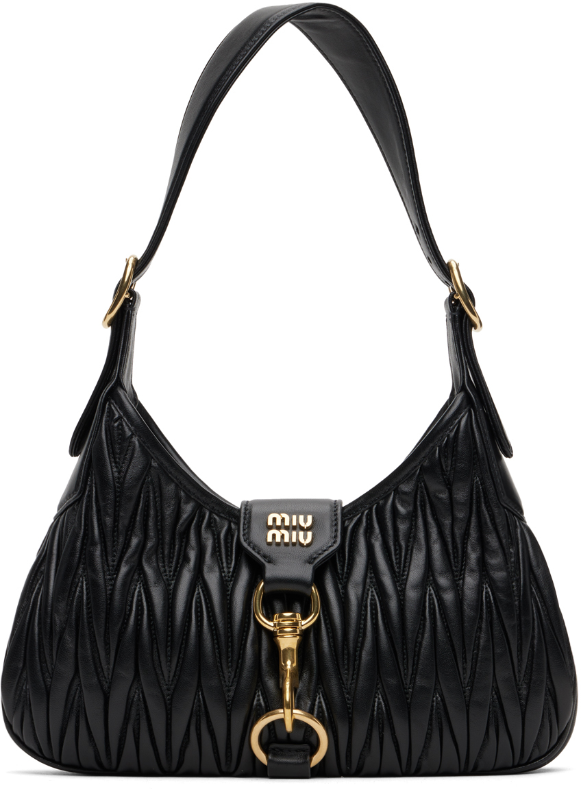 miu miu handbag logo plate charm leather Authentic USED T20927 | eBay
