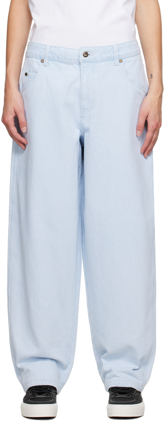 Dime Blue Baggy Jeans In Light Washed