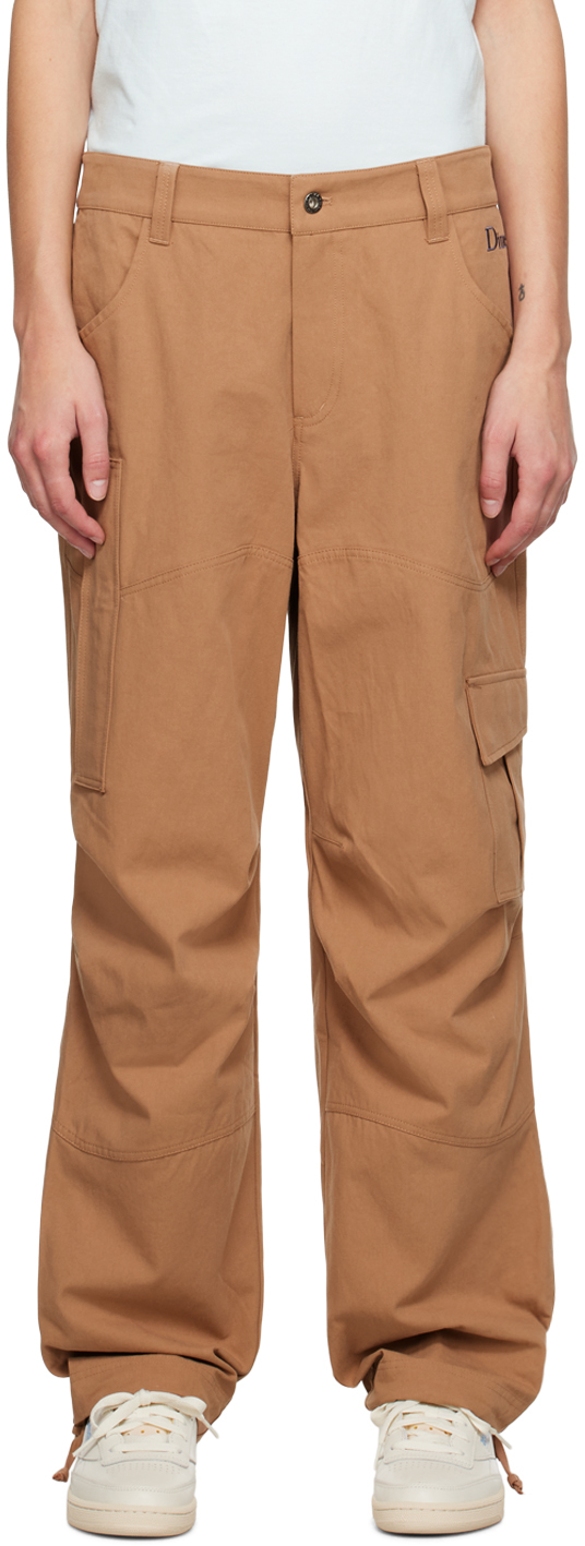 Dime Brown Jurassic Cargo Trousers In Light Rust