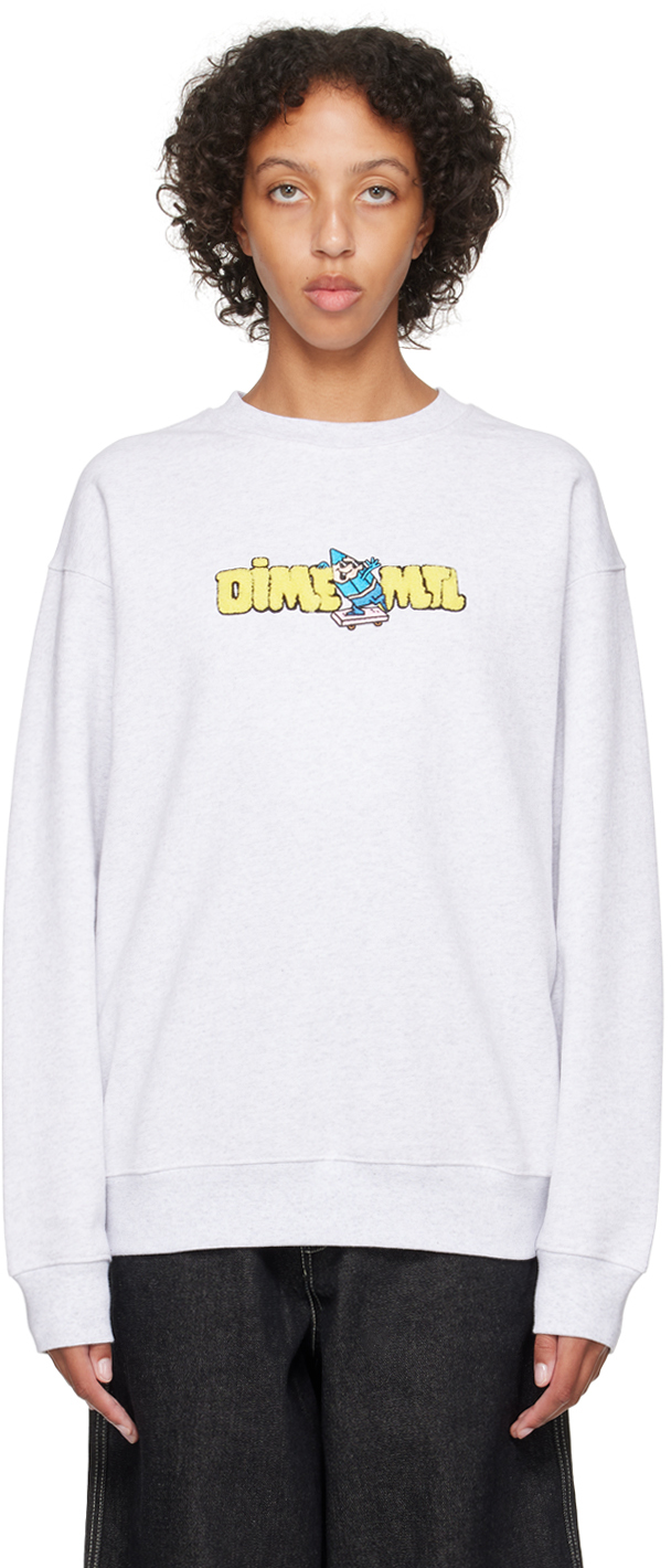 Gray Appliqué Sweatshirt