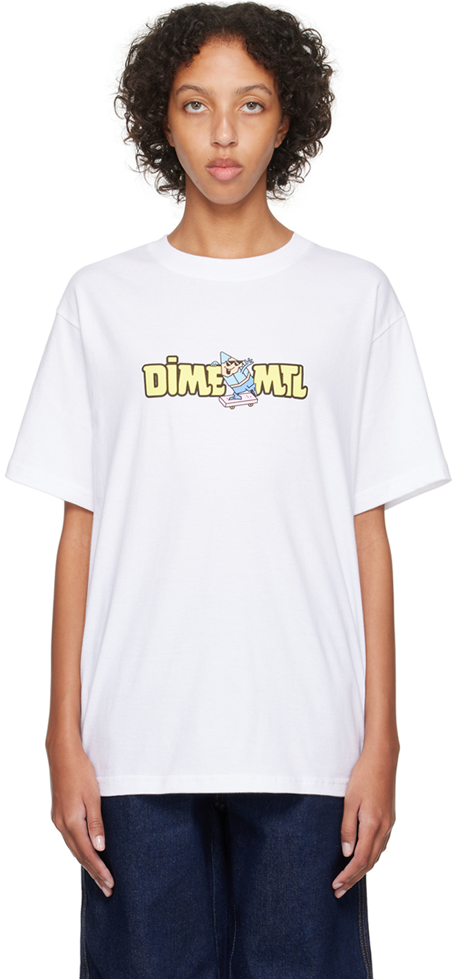 Dime White Printed T-shirt