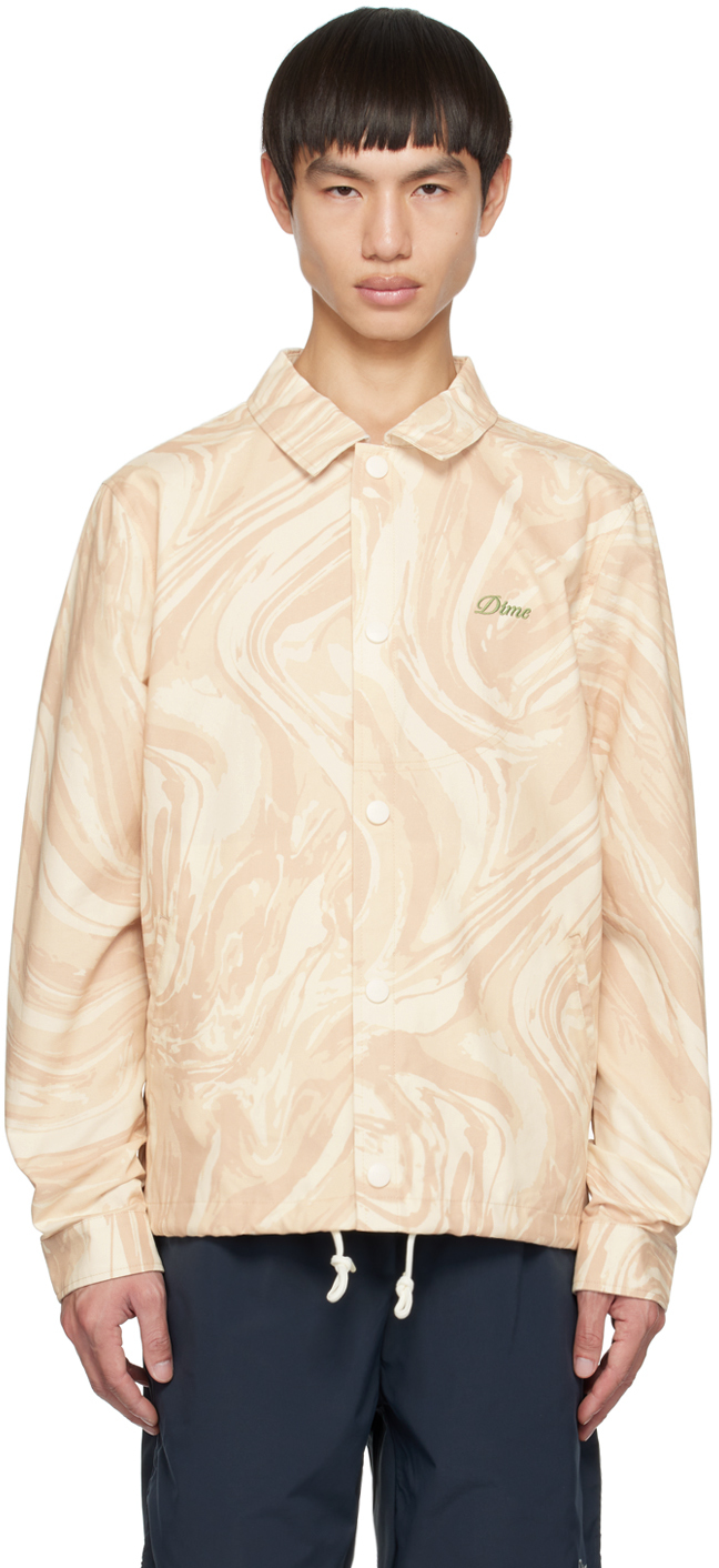 Dime Off-white Marble Jacket In Cream