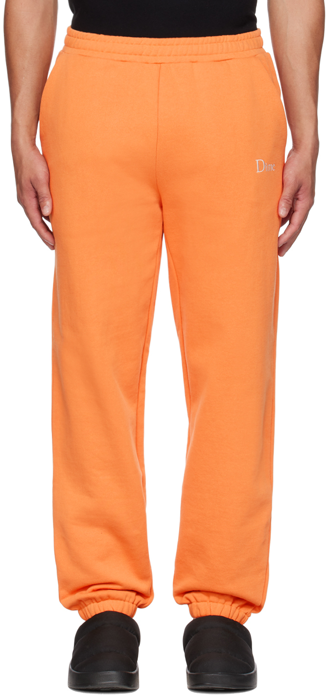 Dime Orange Embroidered Sweatpants In Jupiter