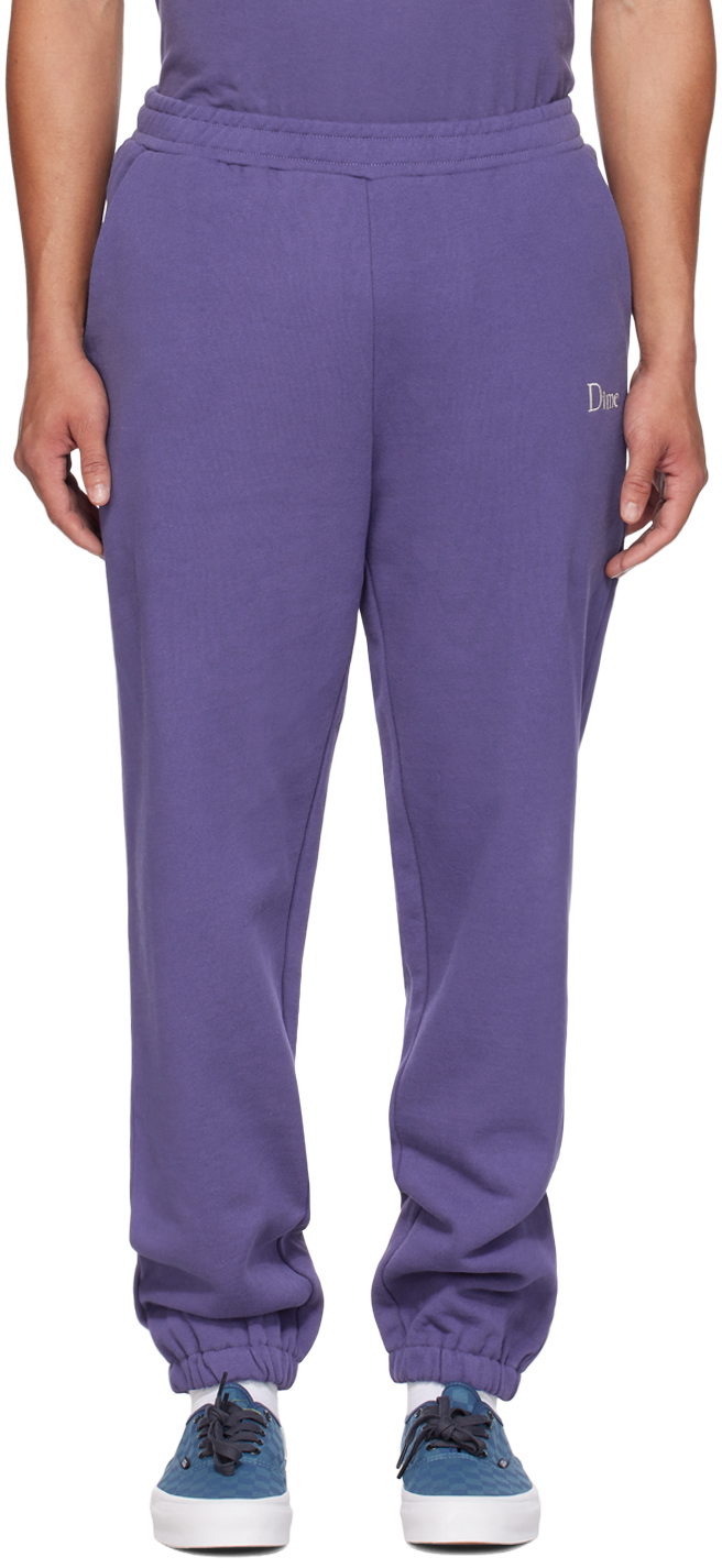 Dime Purple Embroidered Sweatpants