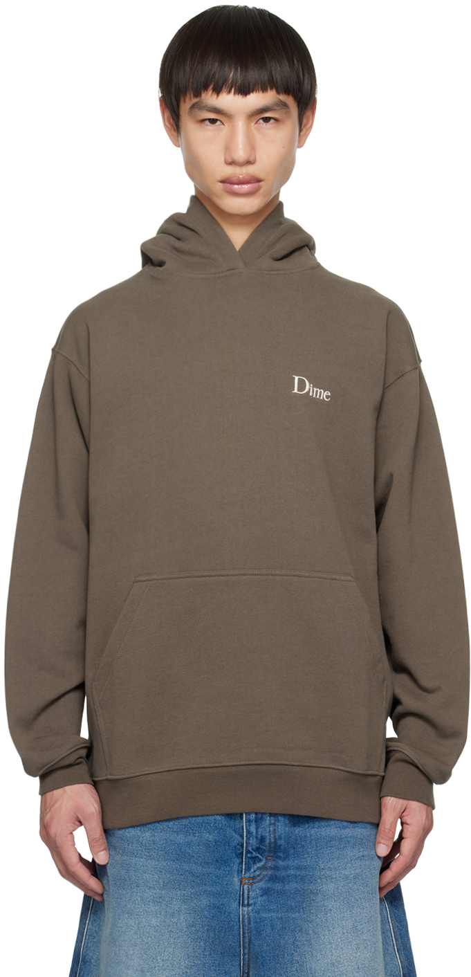 Dime Brown Classic Hoodie In Driftwood