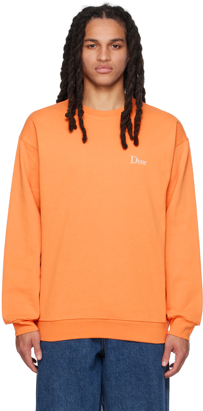 Shop Dime Orange Classic Sweatshirt In Jupiter