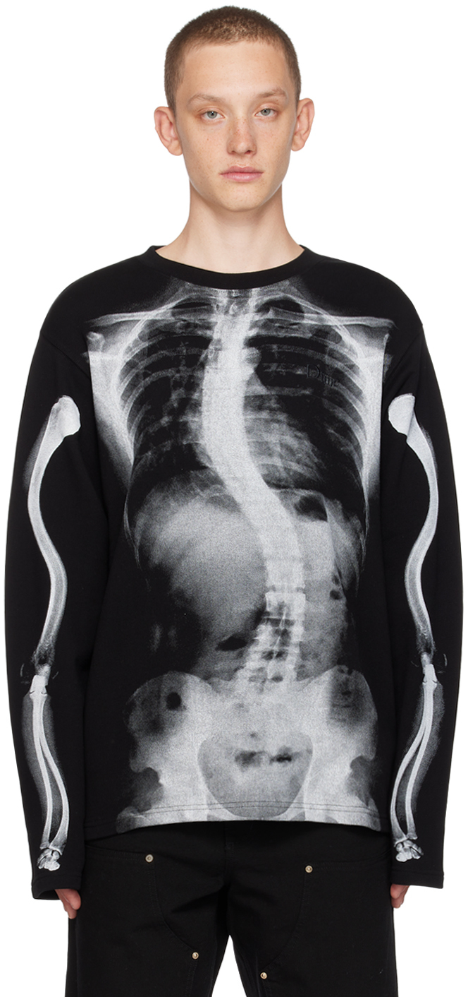 Dime Wave Bones Terry Ls Shirt In Black | ModeSens