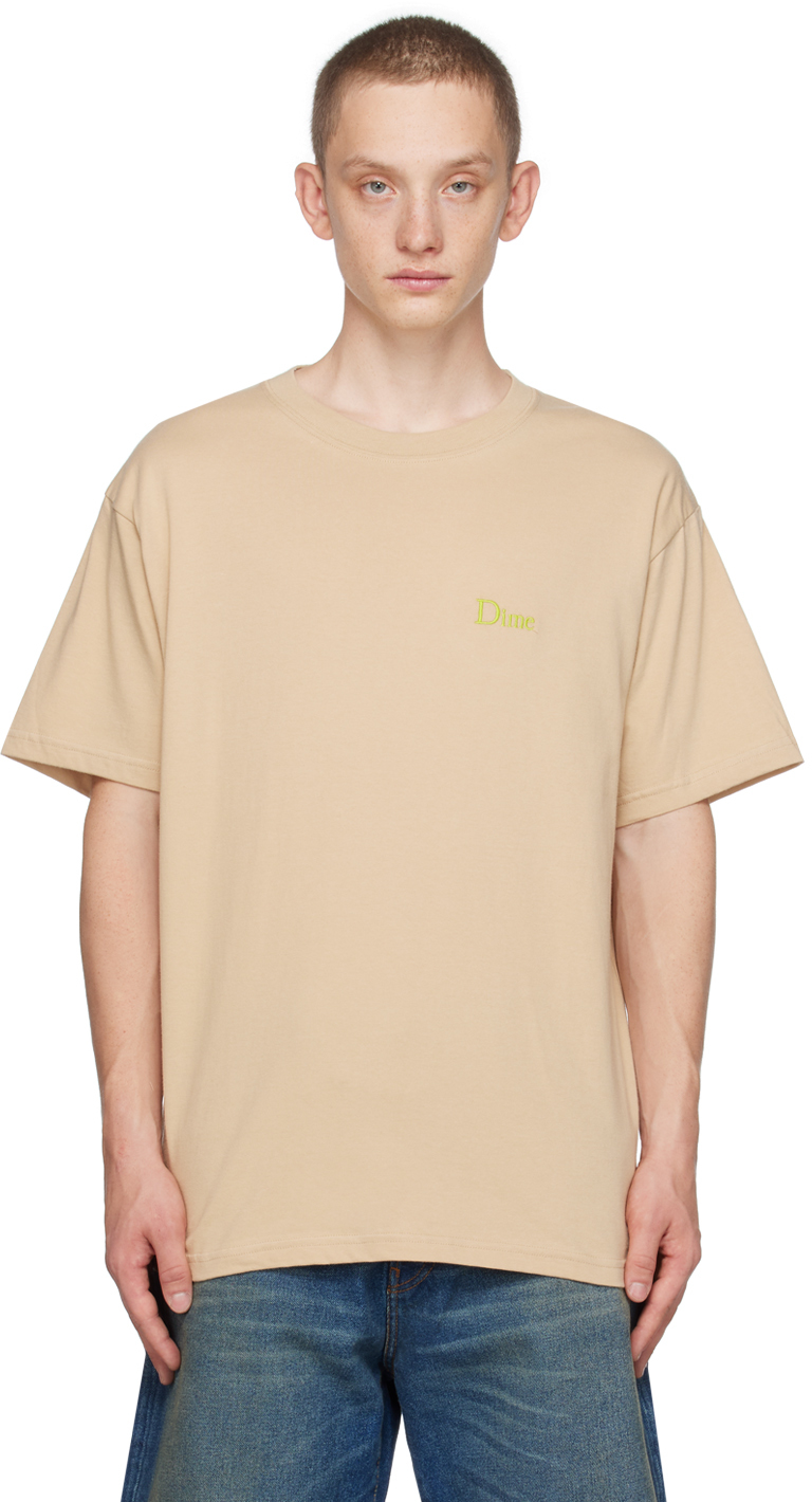 Beige Embroidered T-Shirt