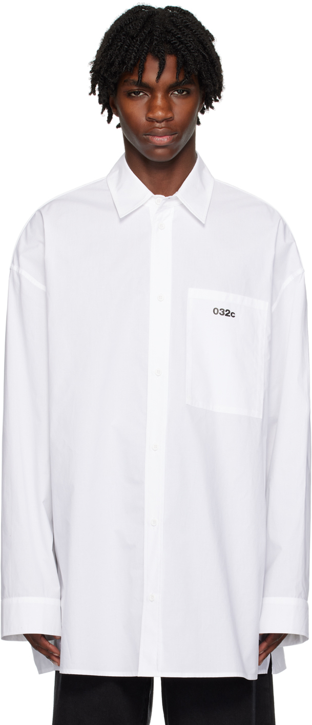 White Drop Shirt by 032c on Sale