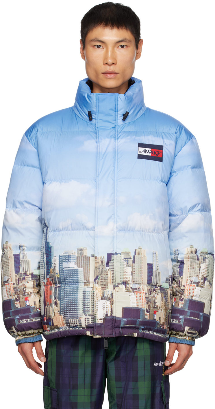 Tommy Jeans Blue Awake NY Edition Reversible Down Jacket