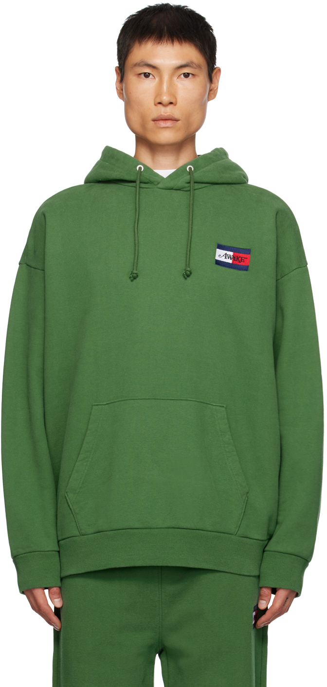 Tommy Jeans Green Awake Ny Edition Hoodie In Aviator Green