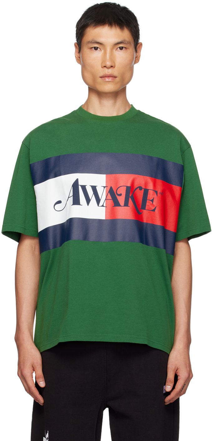 Tommy Jeans Green Awake Ny Edition T-shirt In Aviator Green
