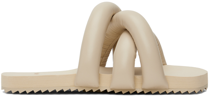 Beige Tyre Slides by YUME YUME on Sale